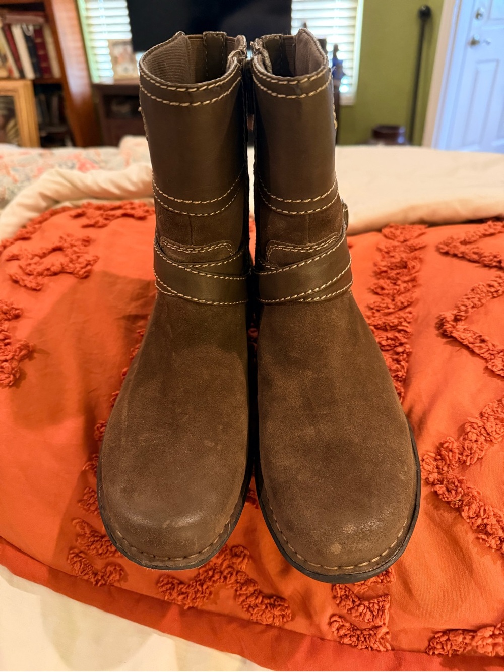 Clarks Brown Suede Ankle Boots
